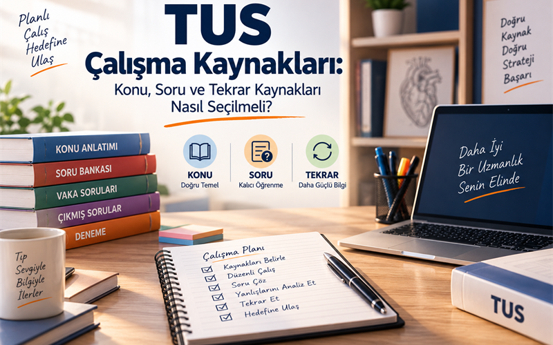 TUS Çalışma Kaynakları: Konu, Soru ve Tekrar Kaynakları Nasıl Seçilmeli?