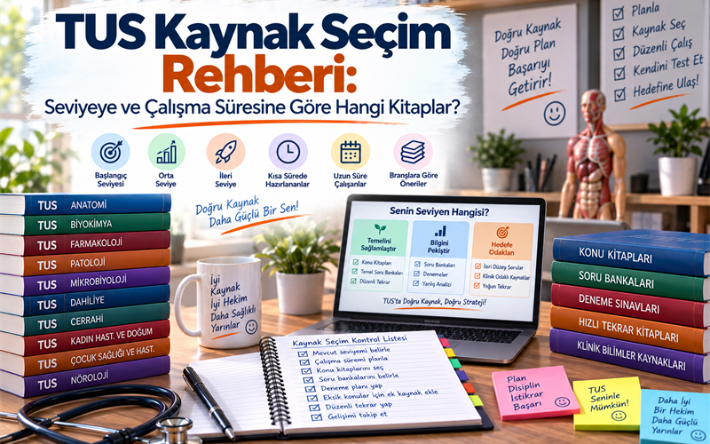 TUS Kaynak Seçim Rehberi: Seviyeye ve Çalışma Süresine Göre Hangi Kitaplar?