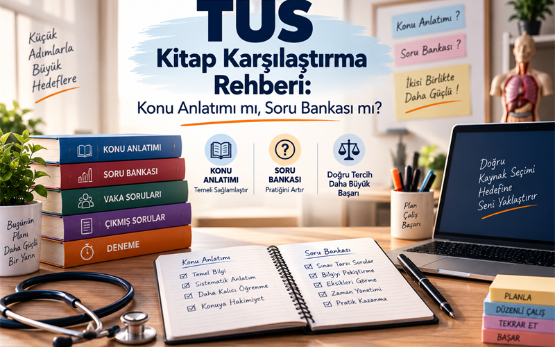 TUS Kitap Karşılaştırma Rehberi: Konu Anlatımı mı, Soru Bankası mı?
