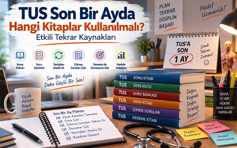 TUS Son Bir Ayda Hangi Kitaplar Kullanılmalı? Etkili Tekrar Kaynakları