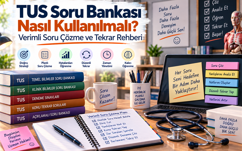 TUS Soru Bankası Nasıl Kullanılmalı? Verimli Soru Çözme ve Tekrar Rehberi
