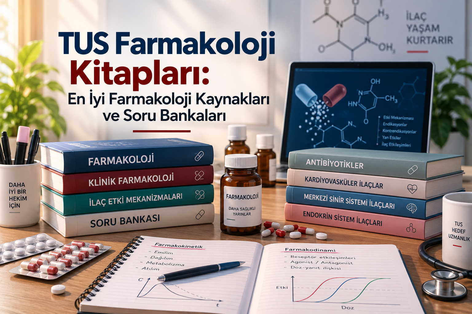 TUS Farmakoloji Kitapları: En İyi Farmakoloji Kaynakları ve Soru Bankaları