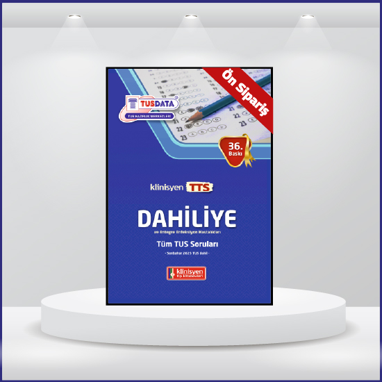 Tüm TUS Soruları ( 36.Baskı ) Dahiliye ÖN SİPARİŞ ( 01-11-2025 ) bu tarihten itibaren kargoya verilecektir. Tüm TUS Soruları ( 36.Baskı ) Dahiliye ÖN SİPARİŞ ( 01-11-2025 ) bu tarihten itibaren kargoya verilecektir.