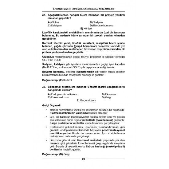 DUS SORULARI - ÖSYM'nin Orijinal İlkbahar 2026