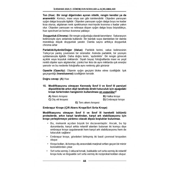 DUS SORULARI - ÖSYM'nin Orijinal İlkbahar 2026