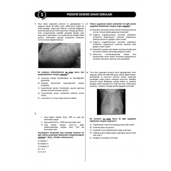 24 Açıklamalı Deneme Serisi - Pediatri