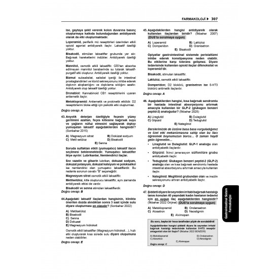 Tüm TUS Soruları ( 36.Baskı ) Farmakoloji