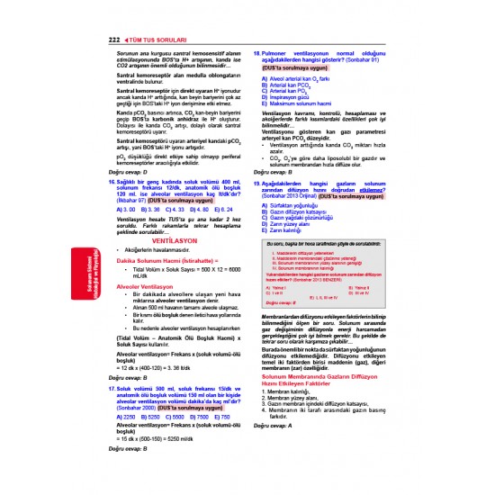Tüm TUS Soruları ( 36.Baskı ) Fizyoloji Tüm TUS Soruları ( 36.Baskı ) Fizyoloji