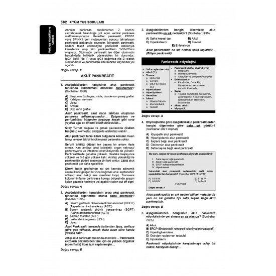 Tüm TUS Soruları ( 36.Baskı ) Genel Cerrahi