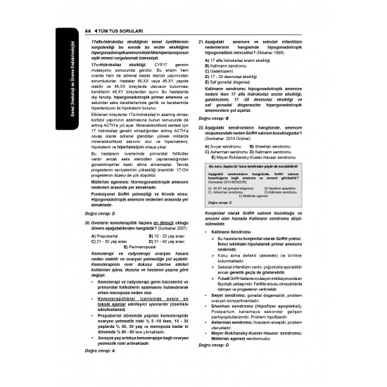 Tüm TUS Soruları ( 36.Baskı ) Kadın Doğum