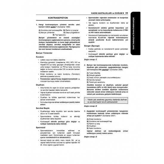 Tüm TUS Soruları ( 36.Baskı ) Kadın Doğum