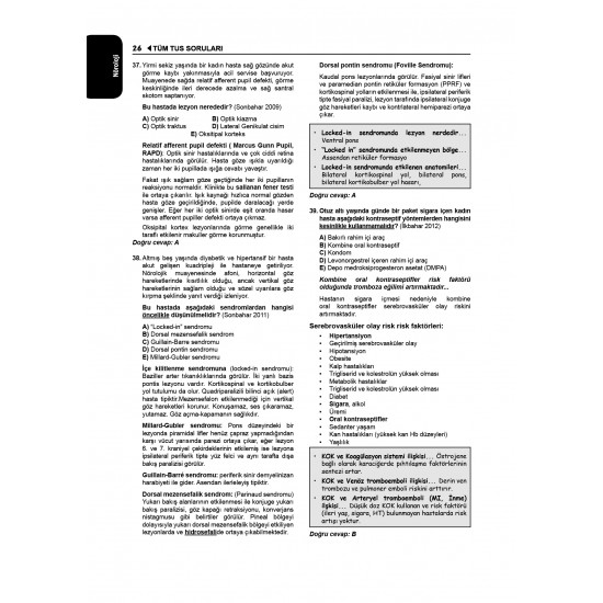 Tüm TUS Soruları ( 36.Baskı ) Küçük Stajlar