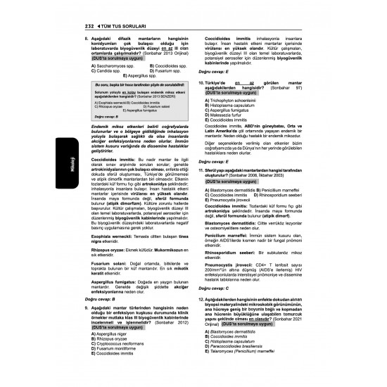 Tüm TUS Soruları ( 36.Baskı ) Mikrobiyoloji