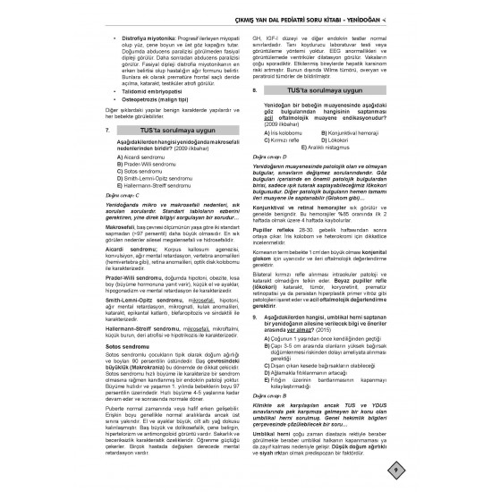 Ydus Çıkmış Soruları ( 7.Baskı ) Pediatri Ydus Çıkmış Soruları ( 7.Baskı ) Pediatri