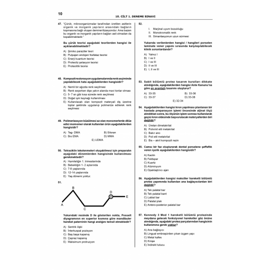 Denttest Deneme Sınavları / 10.Cilt Denttest Deneme Sınavları / 10.Cilt