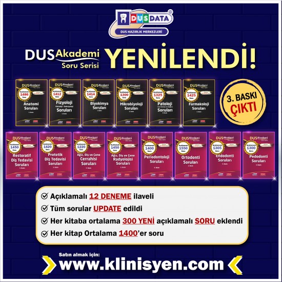 DUS Akademi Soruları ( 3.Baskı ) 14 Branş DUS Akademi Soruları ( 3.Baskı ) 14 Branş