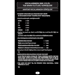 Eylül 2009 Açıklamalı Tus Soruları