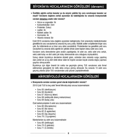 EYLÜL 2015 ÖSYM'nin Orjinal TUS SORULARI EYLÜL 2015 ÖSYM'nin Orjinal TUS SORULARI