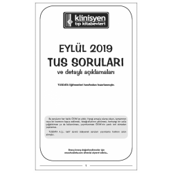EYLÜL 2019 ÖSYM'nin Orjinal TUS SORULARI