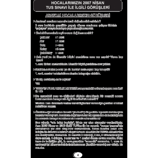 Nisan 2007 Açıklamalı Tus Soruları Nisan 2007 Açıklamalı Tus Soruları