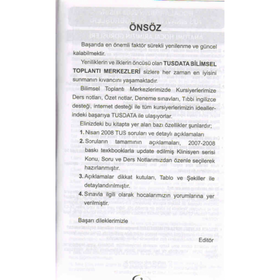 Nisan 2008 Açıklamalı Tus Soruları