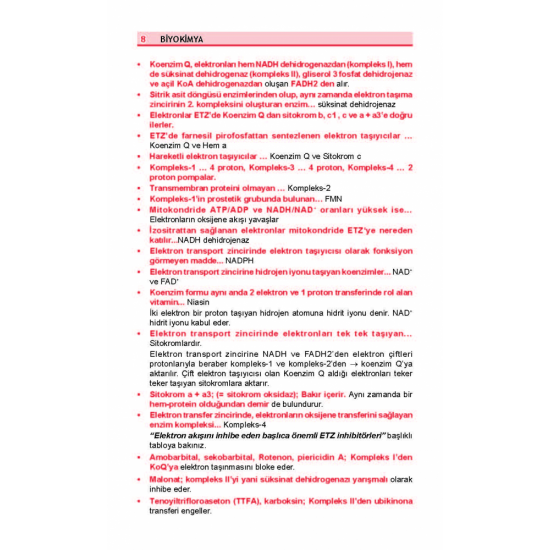 Optimum Review Özet ( 9.Baskı ) Biyokimya Optimum Review Özet ( 9.Baskı ) Biyokimya