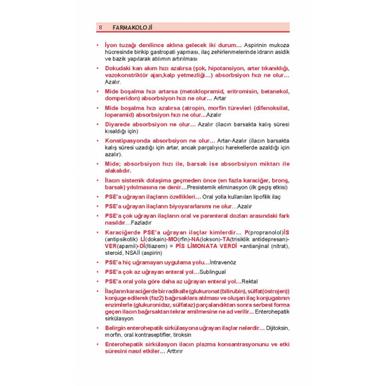 Optimum Review Özet ( 9.Baskı ) Farmakoloji Optimum Review Özet ( 9.Baskı ) Farmakoloji