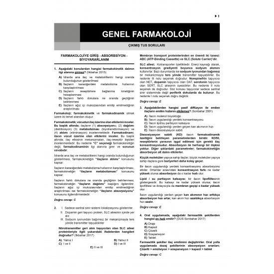 Prospektus TTS ( 11.Baskı ) Farmakoloji