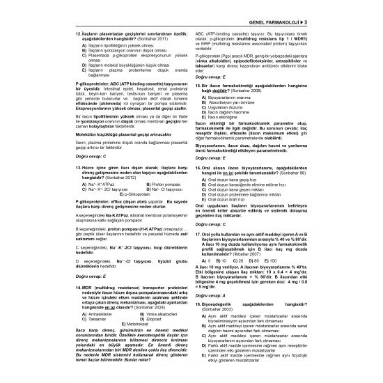 Prospektus TTS ( 11.Baskı ) Farmakoloji