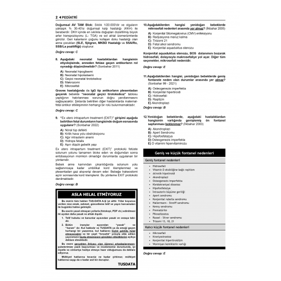 Prospektus TTS ( 11.Baskı ) Pediatri