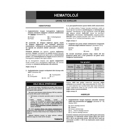 Prospektus Tüm Tus Soru ( 9.Baskı ) Dahiliye Prospektus Tüm Tus Soru ( 9.Baskı ) Dahiliye