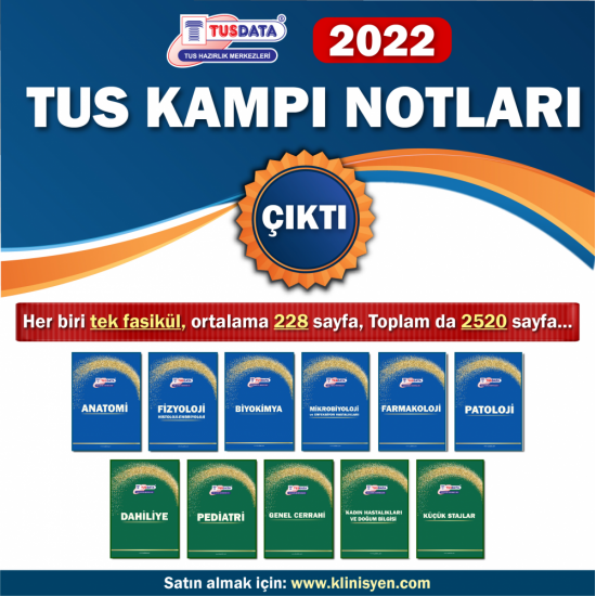 Tus Kampı Özel Notları ( 11 Branş ) 2022 Tus Kampı Özel Notları ( 11 Branş ) 2022