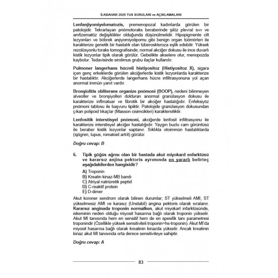 İlkbahar 2025 ÖSYM nin Orijinal TUS Soruları İlkbahar 2025 ÖSYM nin Orijinal TUS Soruları