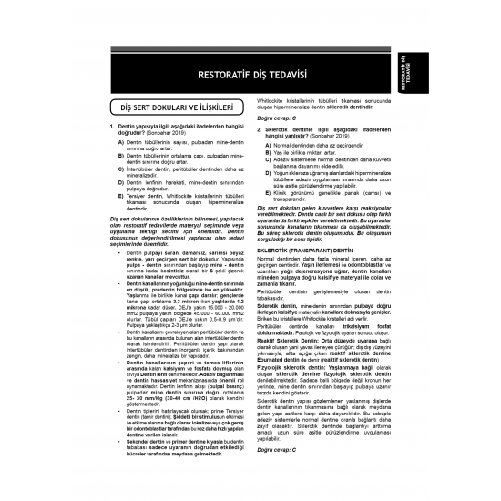 Tüm DUS Soruları ( 7.Baskı ) Klinik / 2.Cilt Tüm DUS Soruları ( 7.Baskı ) Klinik / 2.Cilt