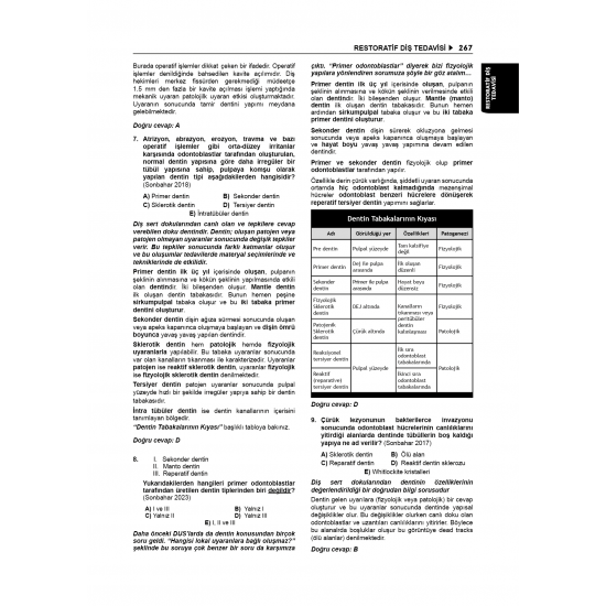 Tüm DUS Soruları ( 7.Baskı ) Klinik / 2.Cilt Tüm DUS Soruları ( 7.Baskı ) Klinik / 2.Cilt
