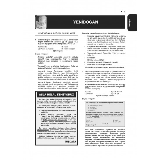 Tüm Tus Soruları ( 32.Baskı ) Pediatri Tüm Tus Soruları ( 32.Baskı ) Pediatri