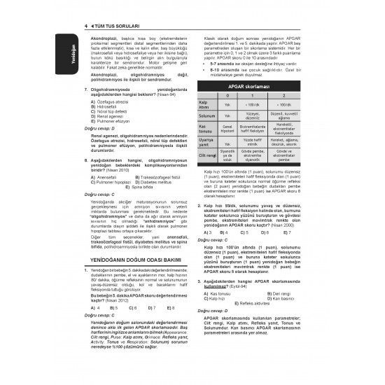 Tüm Tus Soruları ( 32.Baskı ) Pediatri Tüm Tus Soruları ( 32.Baskı ) Pediatri