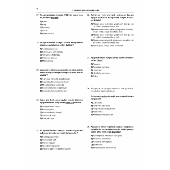 YDUS AÇKLM.10 DENEME SINAVLARI - PEDİATRİ YDUS AÇKLM.10 DENEME SINAVLARI - PEDİATRİ