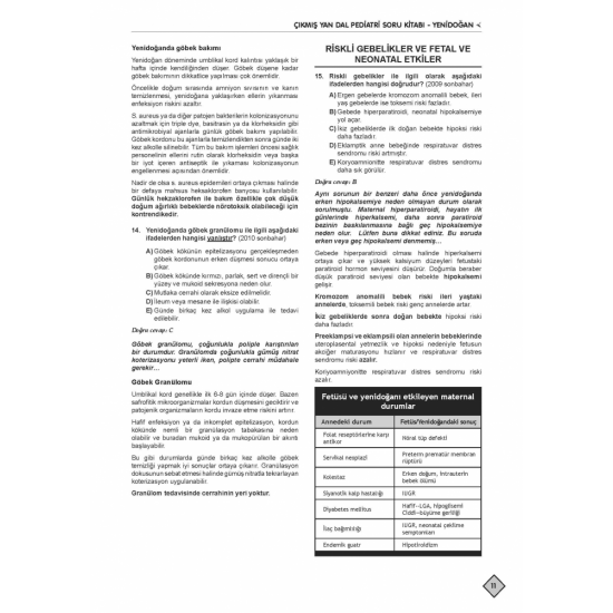 YDUS ÇIKMIŞ SORULARI ( 6.Baskı ) PEDİATRİ YDUS ÇIKMIŞ SORULARI ( 6.Baskı ) PEDİATRİ