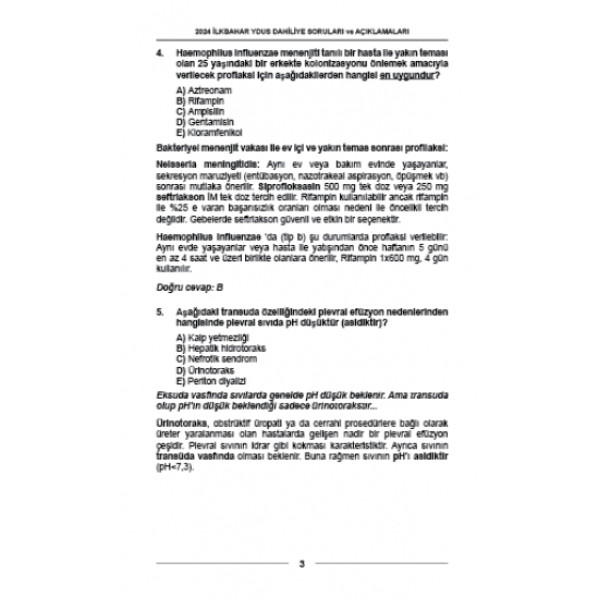 YDUS SORULARI - ÖSYM'nin Orijinal 2024 Dahiliye YDUS SORULARI - ÖSYM'nin Orijinal 2024 Dahiliye