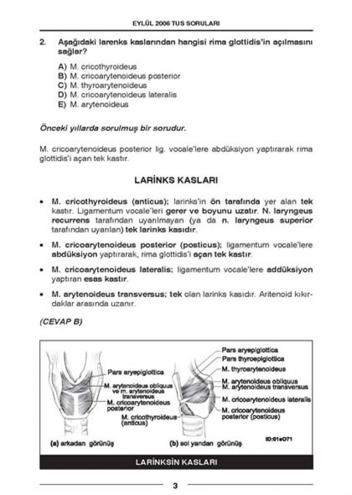 Eylül 2006 Açıklamalı Tus Soruları Eylül 2006 Açıklamalı Tus Soruları