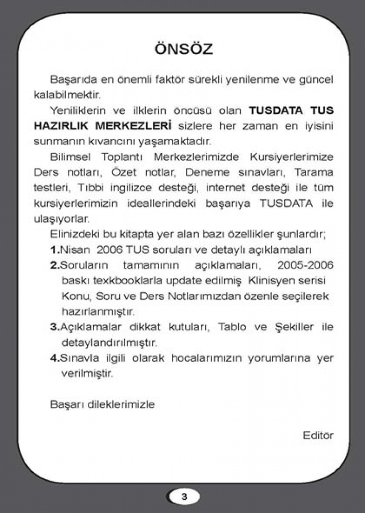 Eylül 2006 Açıklamalı Tus Soruları Eylül 2006 Açıklamalı Tus Soruları