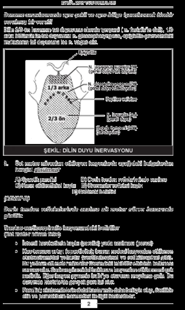 Eylül 2007 Açıklamalı Tus Soruları Eylül 2007 Açıklamalı Tus Soruları