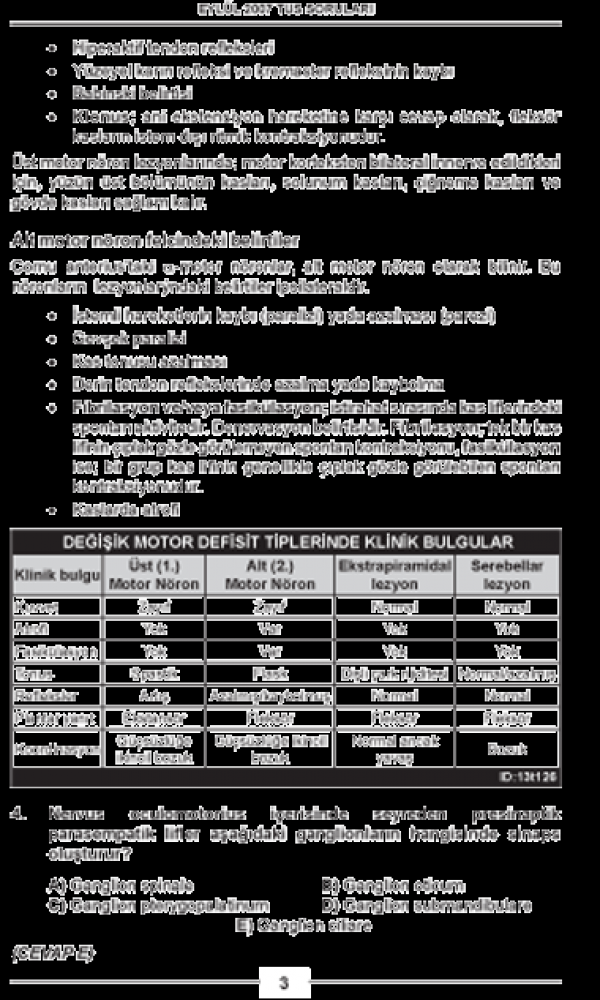 Eylül 2007 Açıklamalı Tus Soruları Eylül 2007 Açıklamalı Tus Soruları