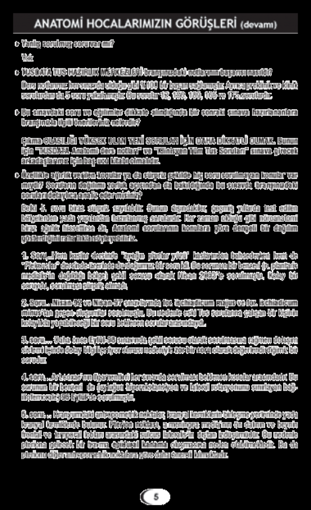 Eylül 2009 Açıklamalı Tus Soruları Eylül 2009 Açıklamalı Tus Soruları