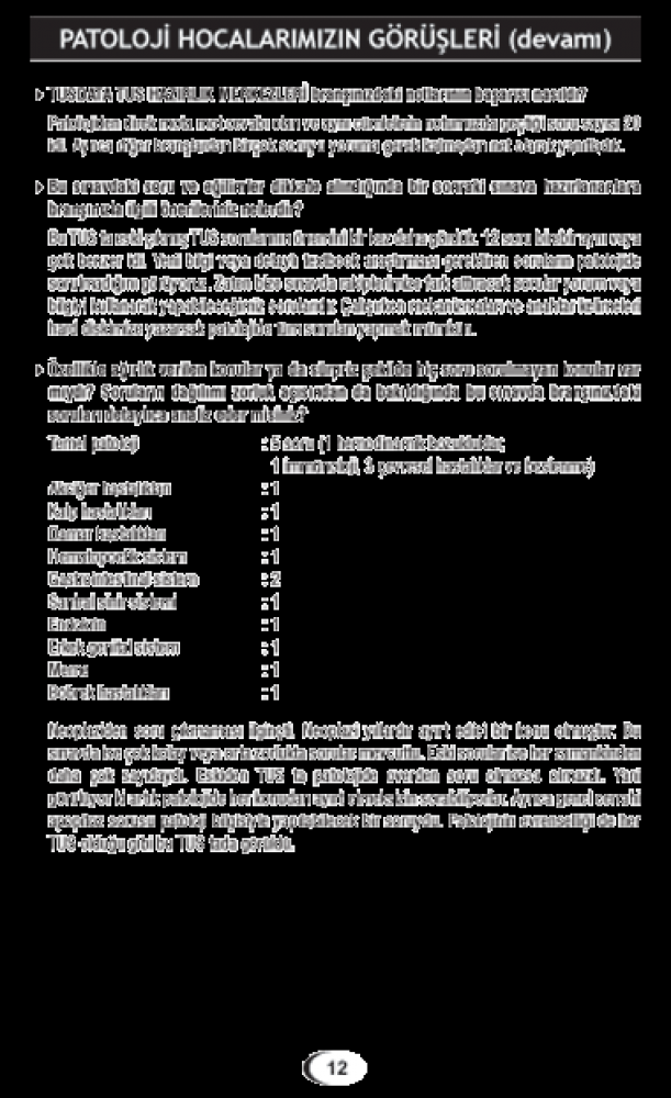 Eylül 2009 Açıklamalı Tus Soruları Eylül 2009 Açıklamalı Tus Soruları
