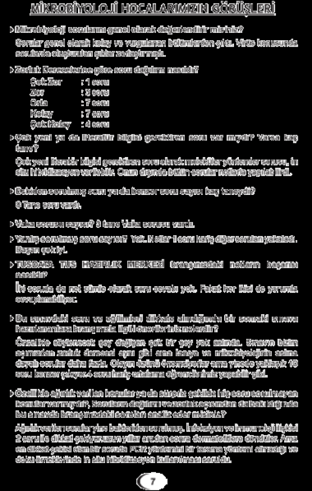 Nisan 2007 Açıklamalı Tus Soruları Nisan 2007 Açıklamalı Tus Soruları