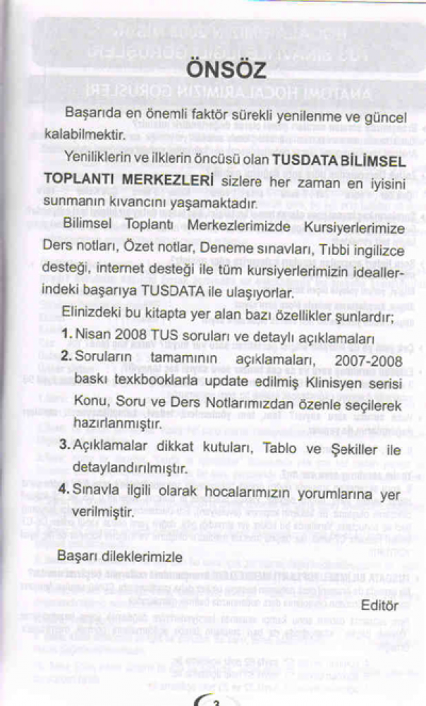 Nisan 2008 Açıklamalı Tus Soruları Nisan 2008 Açıklamalı Tus Soruları